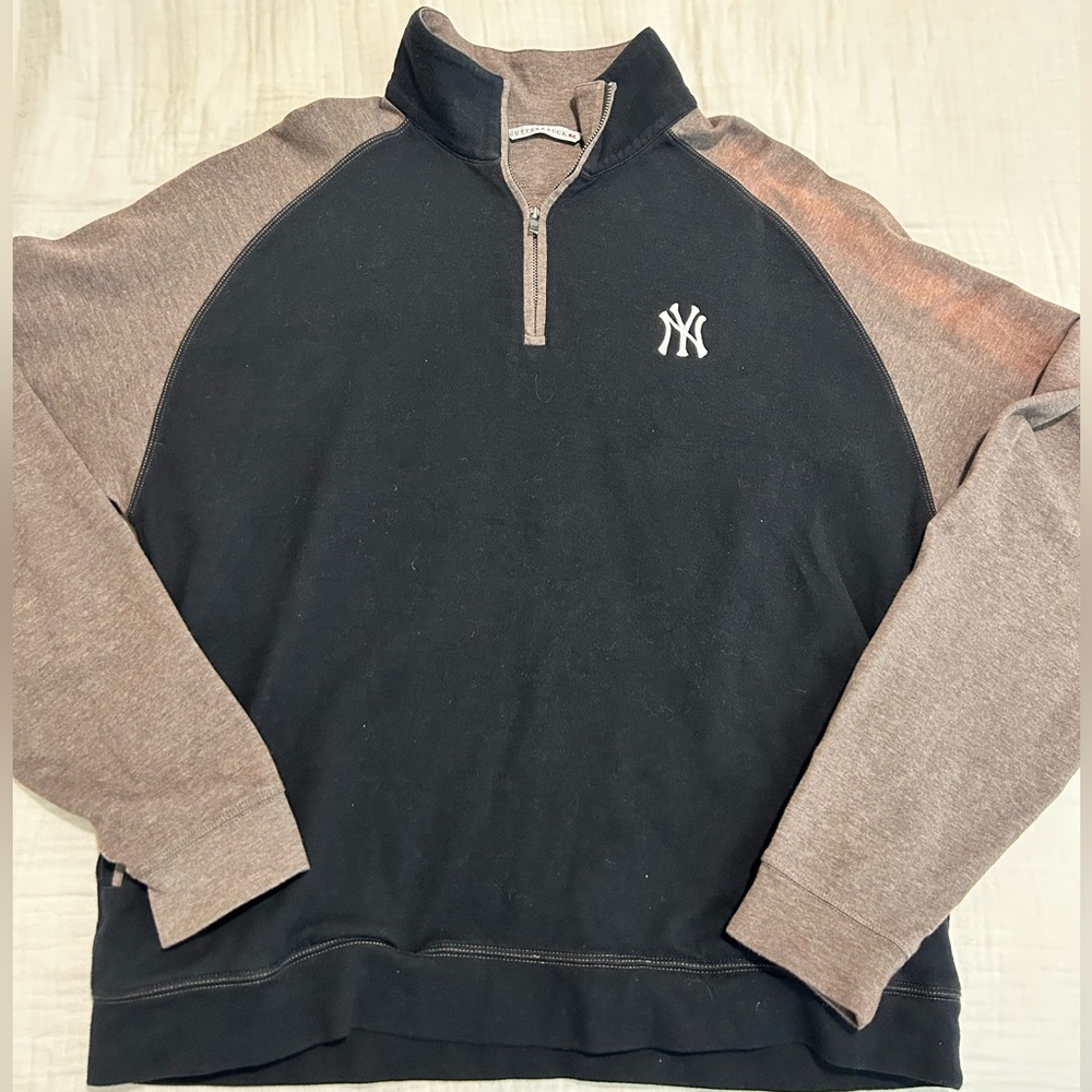 new york yankees quarter zip cutter & buck